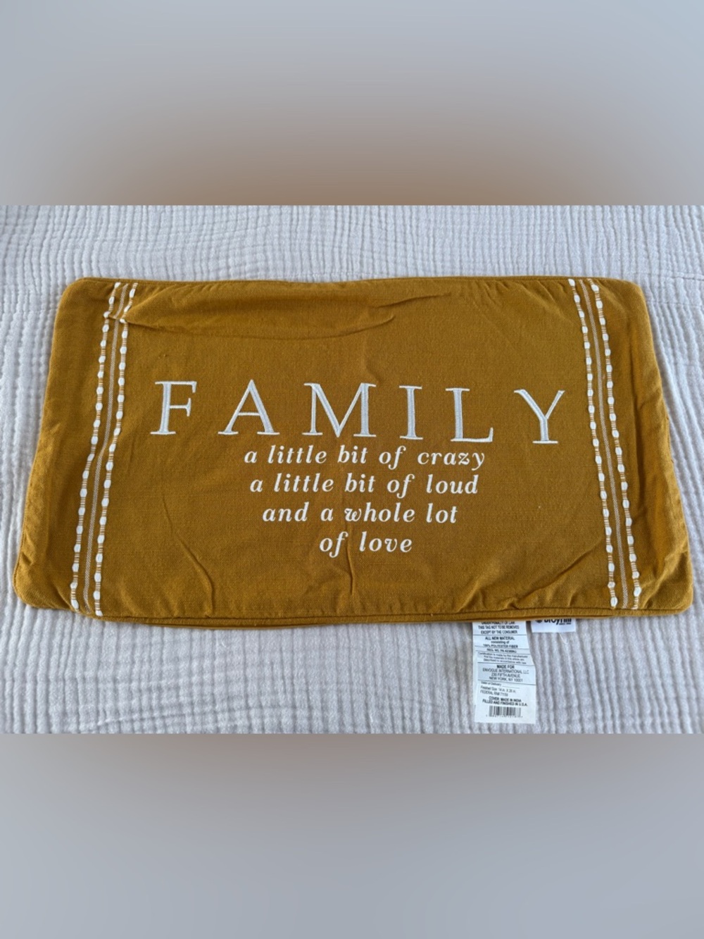 NWT “Family” pillow COVER